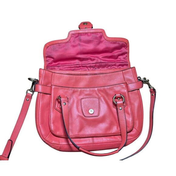 Coach Orange Campbell Leather Satchel Brass Hardware Buckle (PROJECT BAG) - Picture 5 of 6